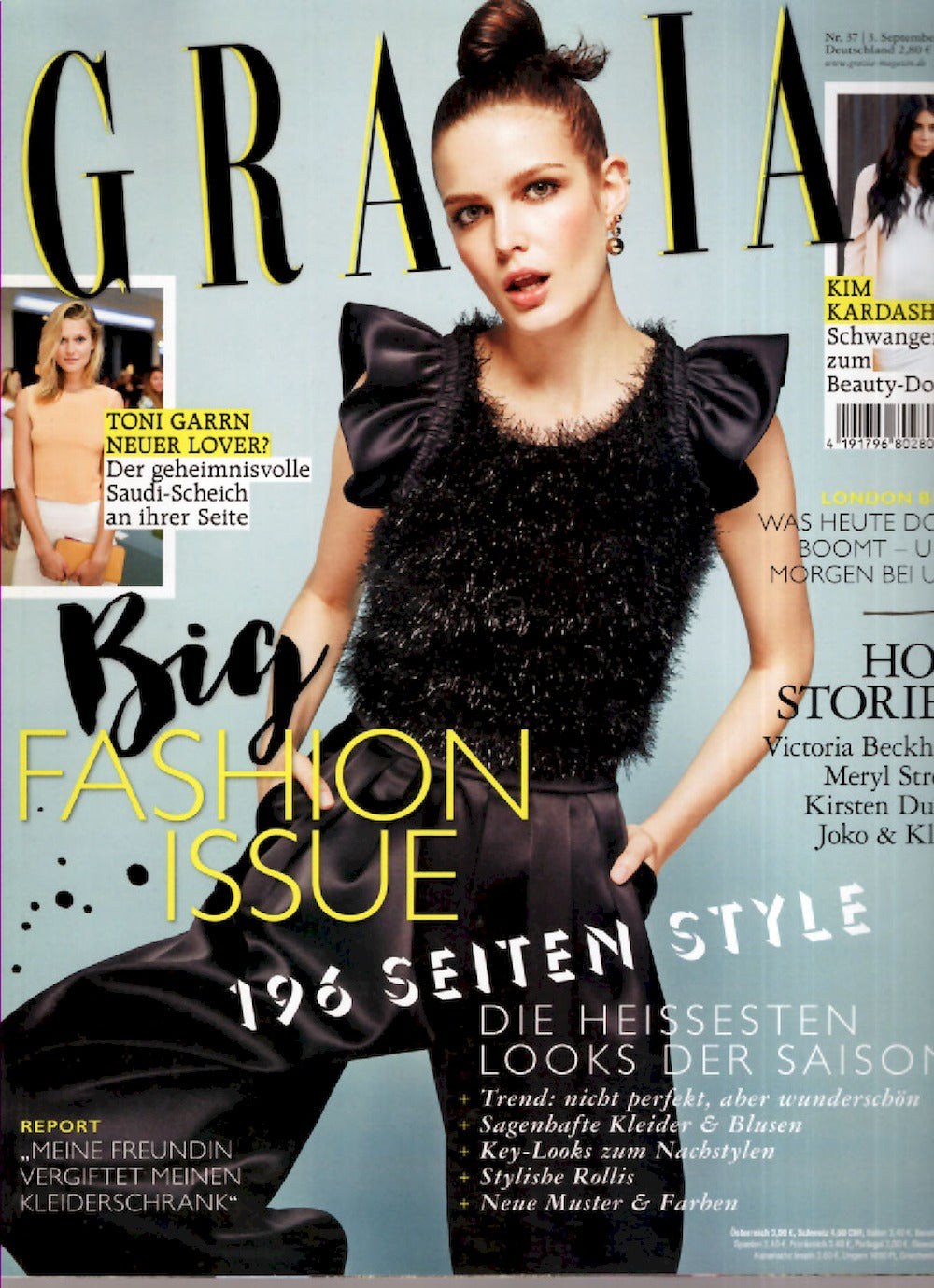 Grazia Magazin Deutschland 2015-37 Toni Garrn Kim Kardashian