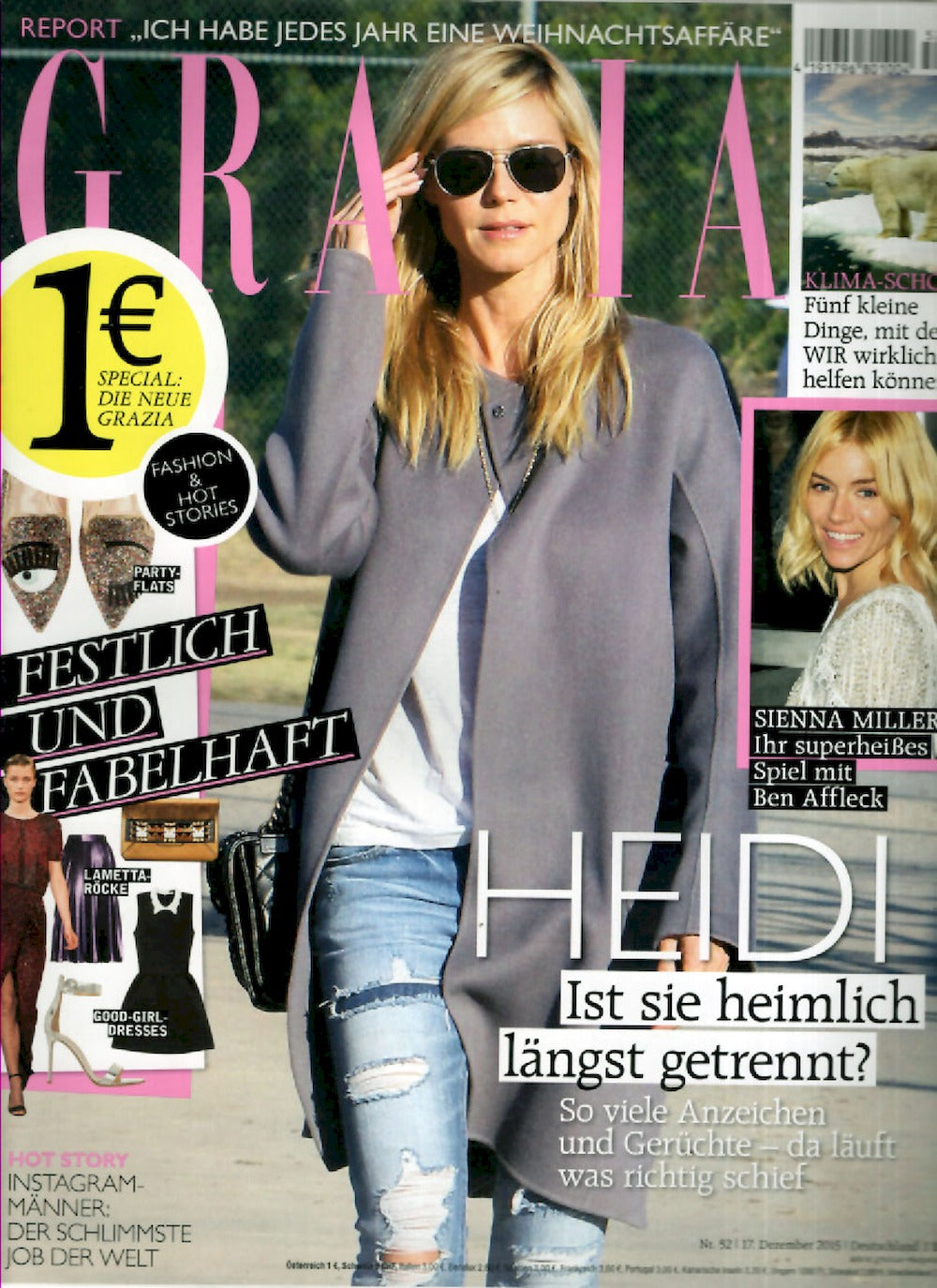 Grazia Magazin Deutschland 2015-52 Heidi Klum Sienna Miller