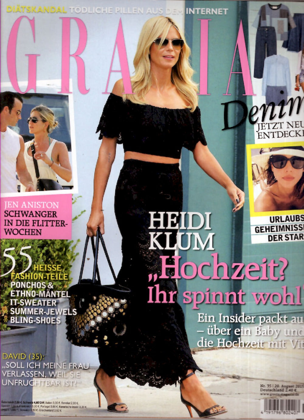 Grazia Magazin Deutschland 2015-35 Heidi Klum Jennifer Aniston