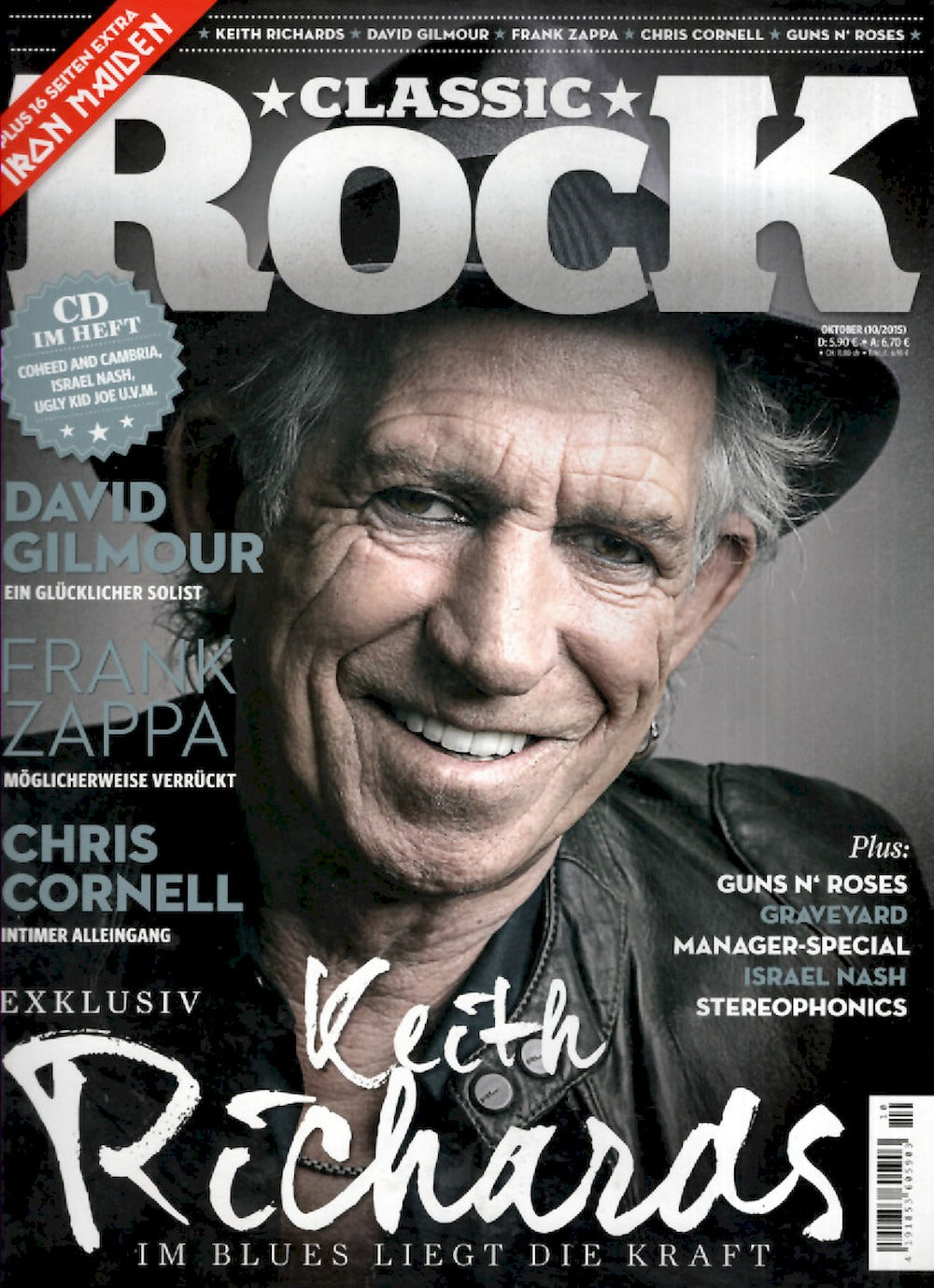 Classic Rock Magazin Deutschland 2015-10 Keith Richards Frank Zappa Chris Cornell