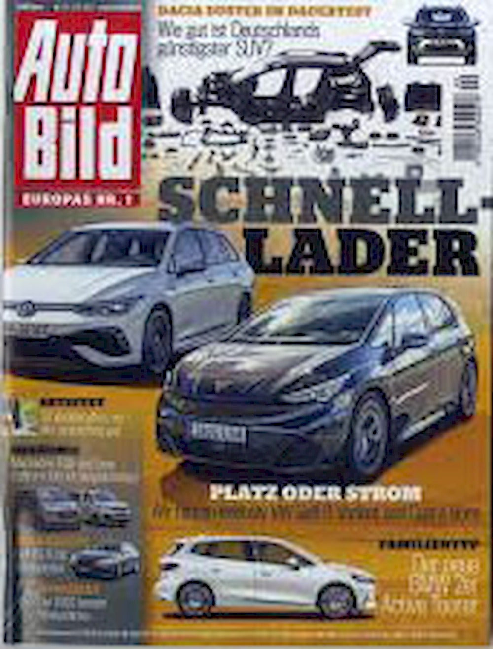 Auto Bild Magazin Deutschland 2021-40 Dacia Duster VW Golf R Cupra Born