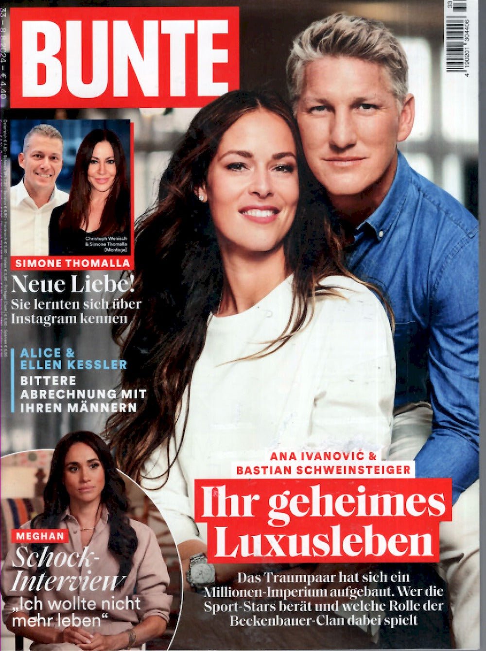 Bunte Magazin Deutschland 2024-33 Bastian Schweinsteiger Ana Ivanovic