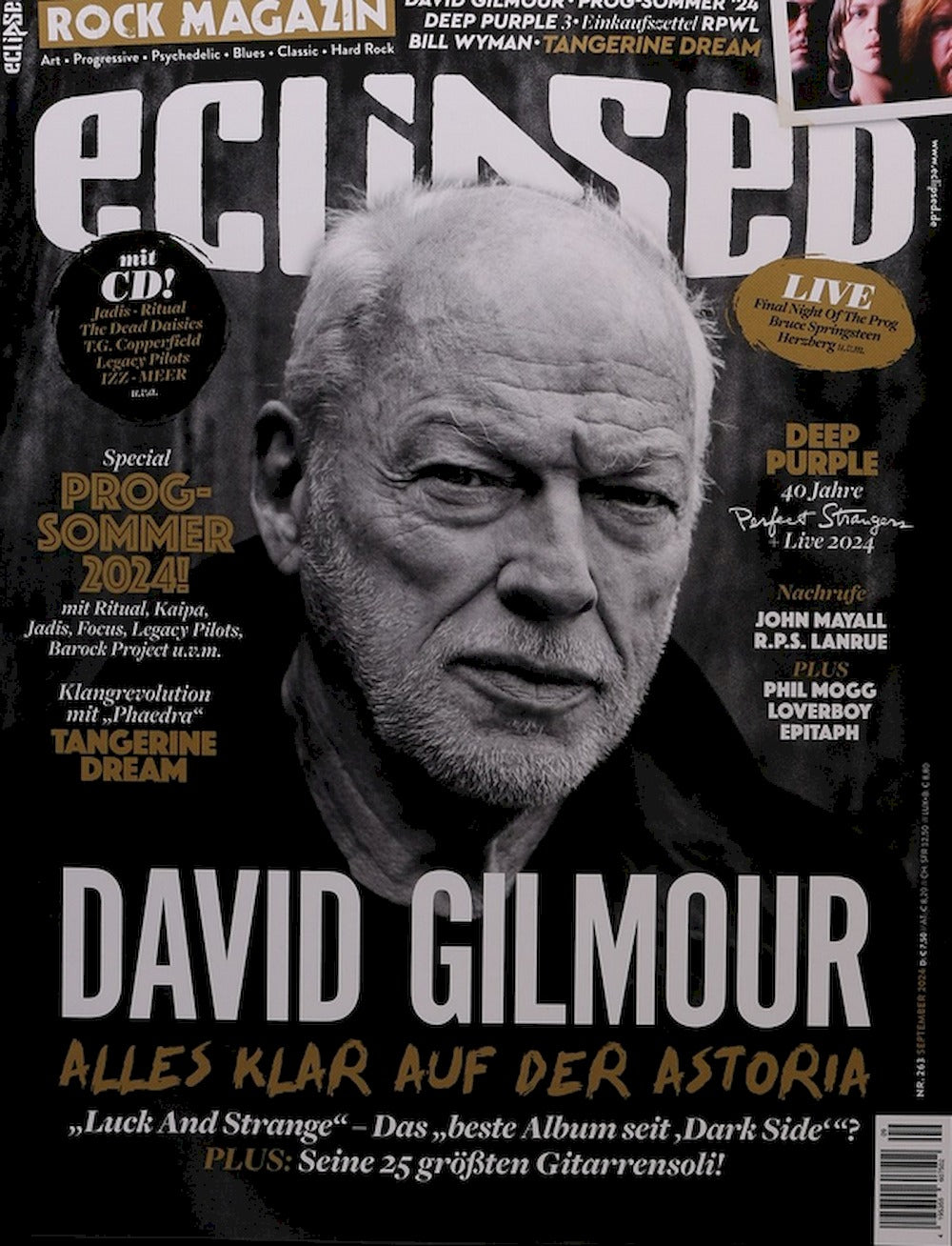 Eclipsed Magazin Deutschland 2024-09 David Gilmour Deep Purple Tangerine Dream