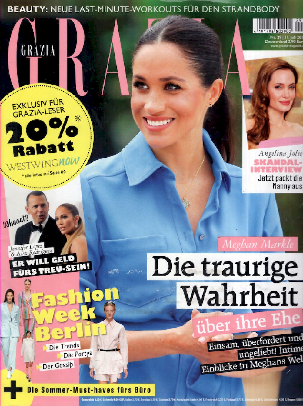Grazia Magazin Deutschland 2019-29 Meghan Markle Angelina Jolie