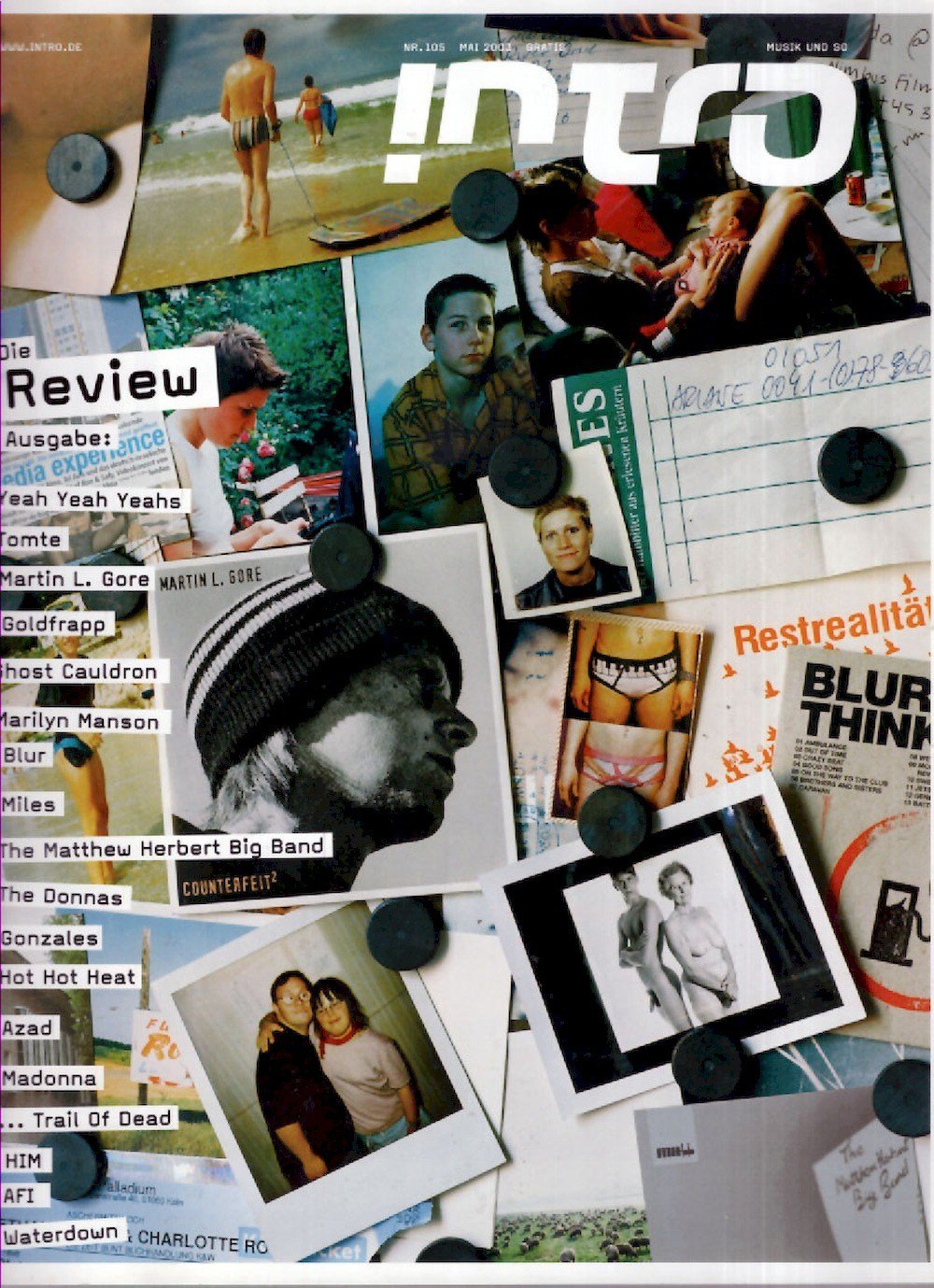 Intro Magazin Deutschland 2003 #105 Yeah Yeah Yeahs Tomte Martin Gore Blur Goldfrapp