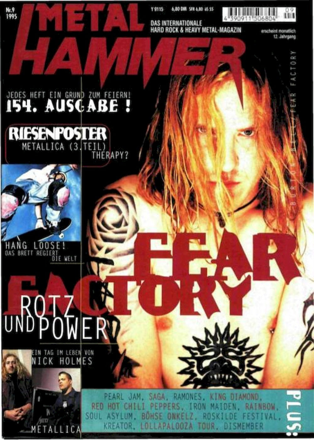 Metal Hammer Magazin Deutschland 1995-09 Fear Factory Nick Holmes Metallica