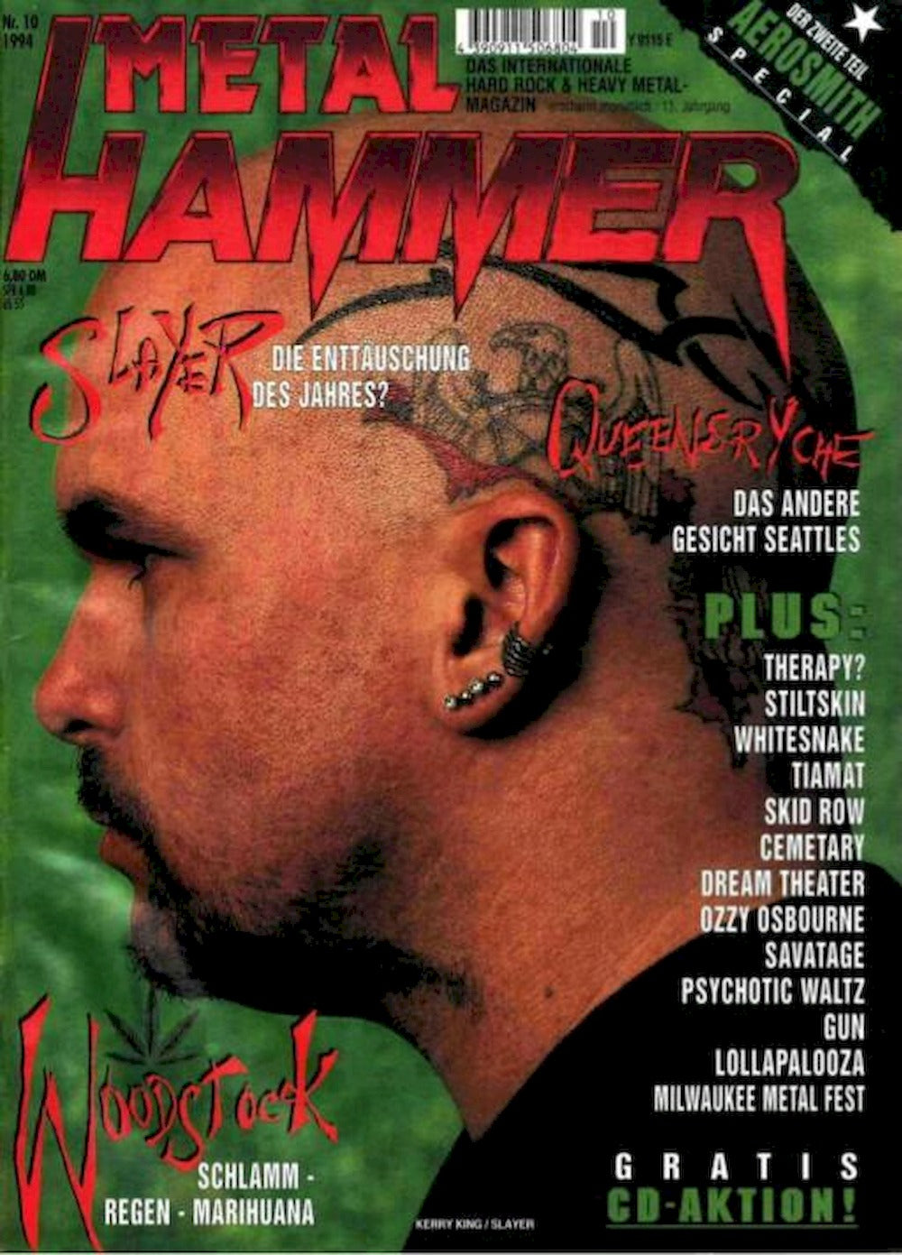 Metal Hammer Magazin Deutschland 1994-10 Slayer Queensrÿche Whitesnake Therapy?