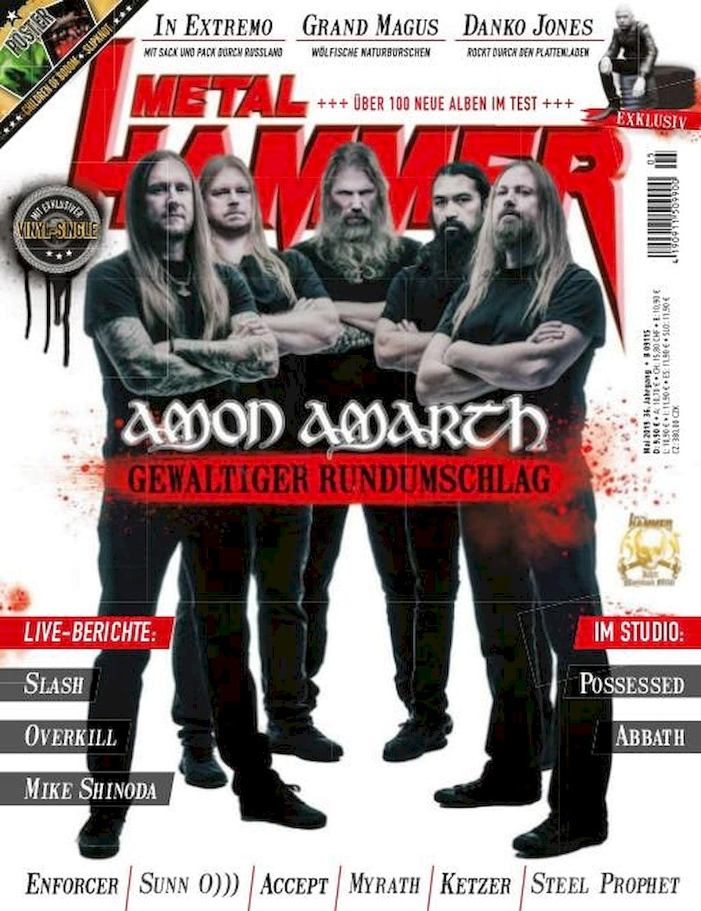 Metal Hammer Magazin Deutschland 2019-05 Amon Amarth Slash Overkill Abbath