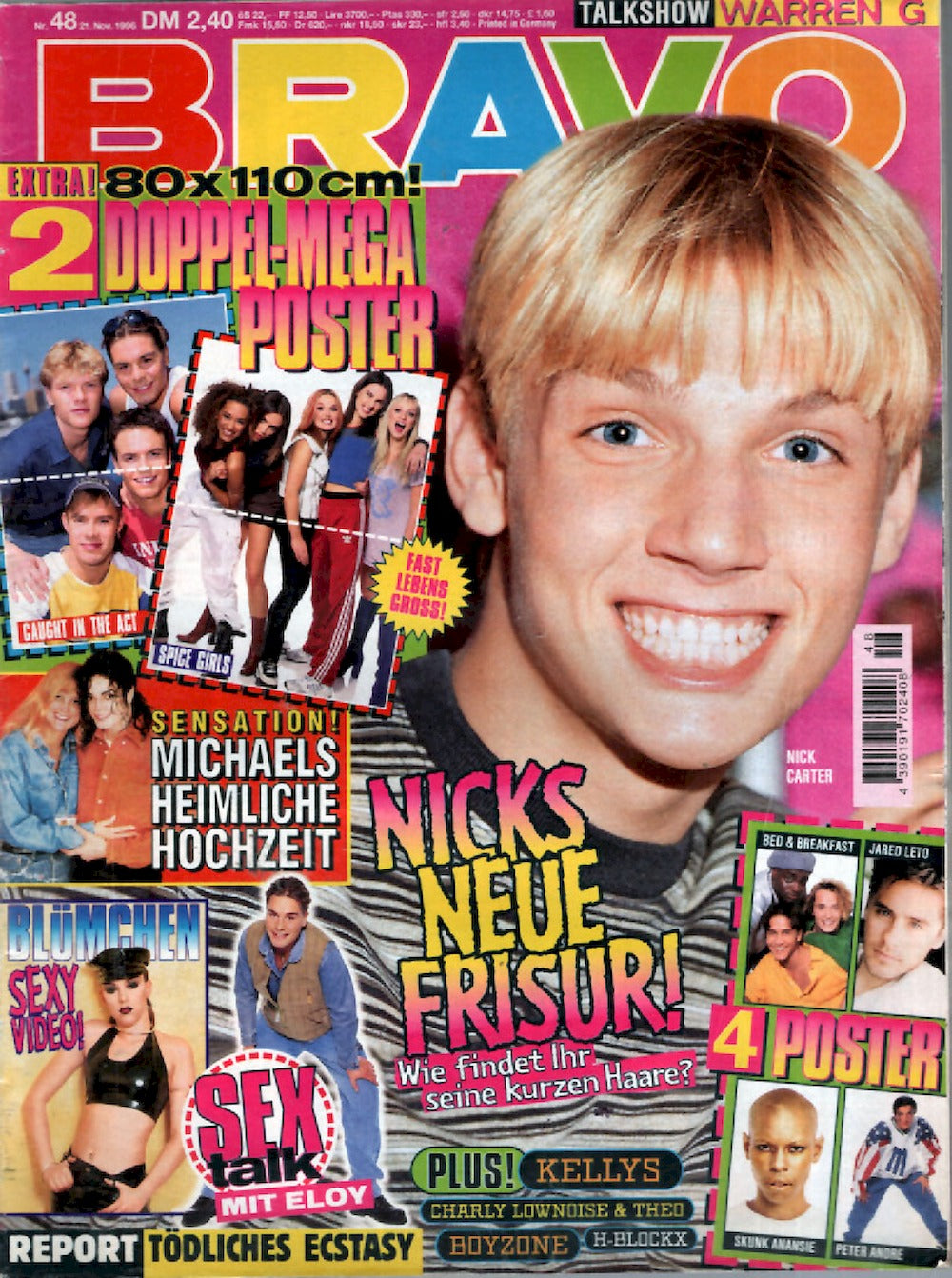 Bravo Magazin Deutschland 1996-48 Nick Carter