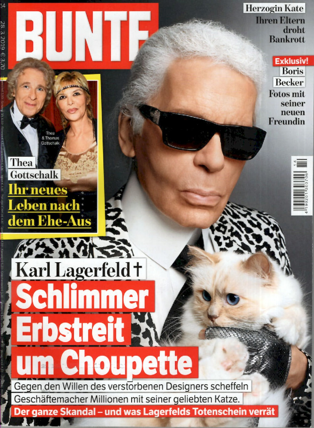 Bunte Magazin Deutschland 2019-14 Karl Lagerfeld