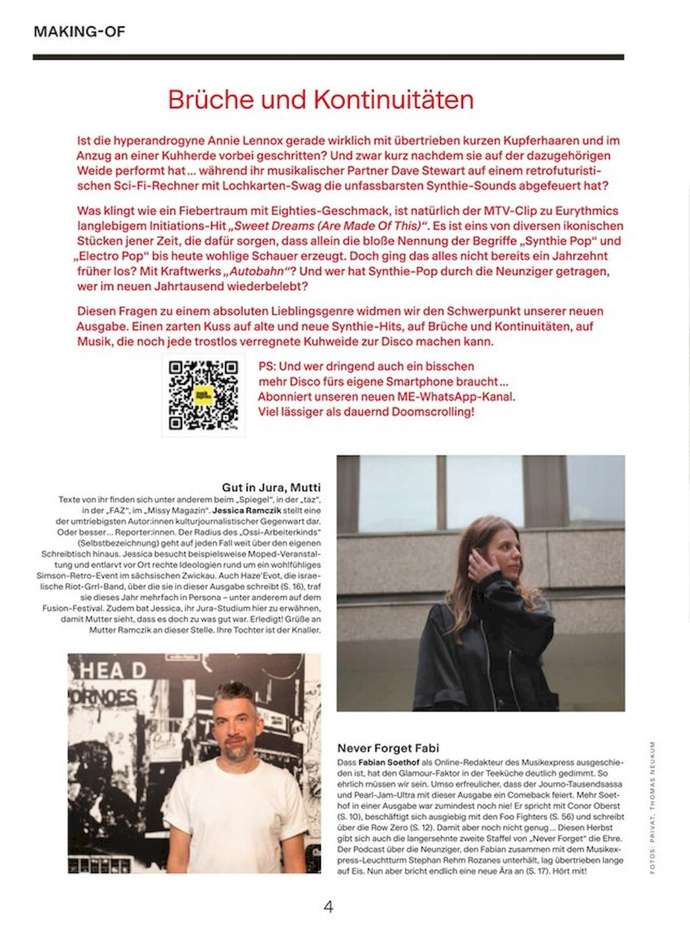 Musikexpress Magazin Deutschland 2024-10 Kraftwerk Depeche Mode Billie Eilish Bronski Beat