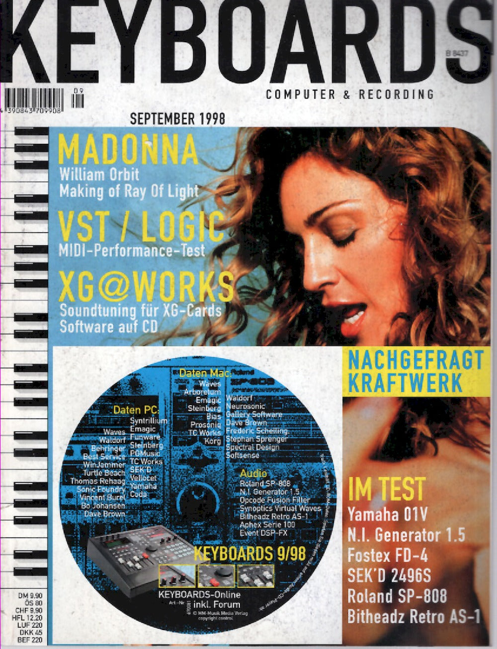 Keyboards Magazin Deutschland 1998-09 Madonna William Orbit