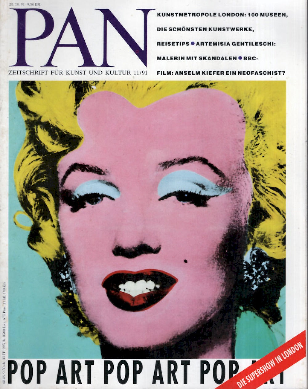 Pan Magazin Deutschland 1991-11 Marilyn Monroe