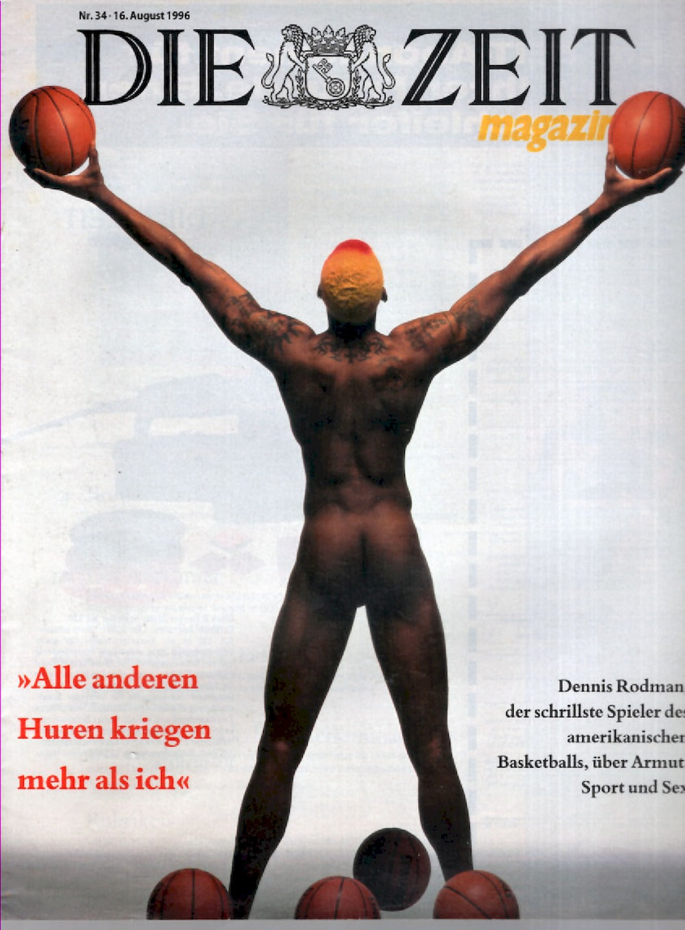 Zeit Magazin Deutschland 1996-34 Dennis Rodman
