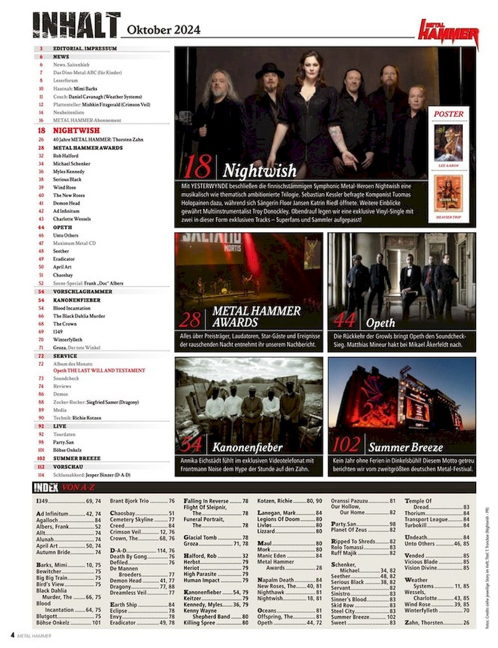 Metal Hammer Magazin Deutschland 2024-10 Nightwish + Vinyl