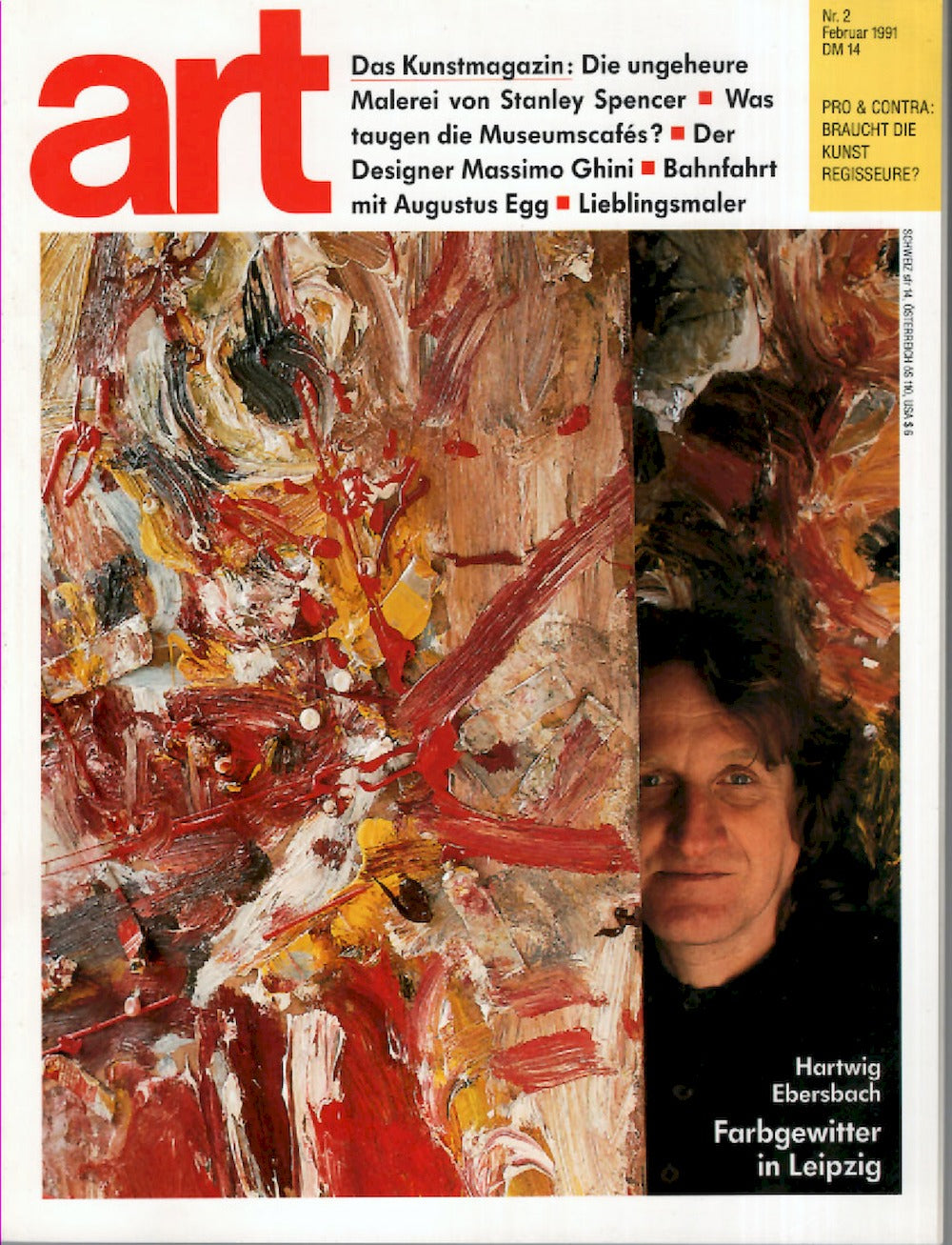 Art Magazin Deutschland 1991-02 Hartwig Ebersbacher Stanley Spencer Massimo Ghini Augustus Egg