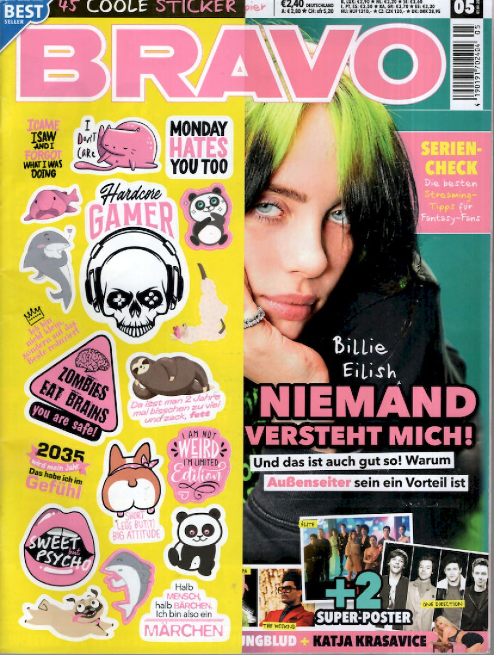 Bravo Magazin Deutschland 2020-05 Billie Eilish One Direction Dua Lipa Weeknd + Poster