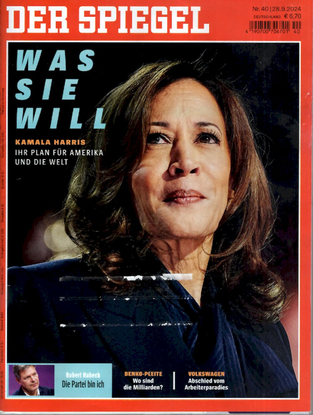 Der Spiegel Magazin Deutschland 2024-40 Kamala Harris