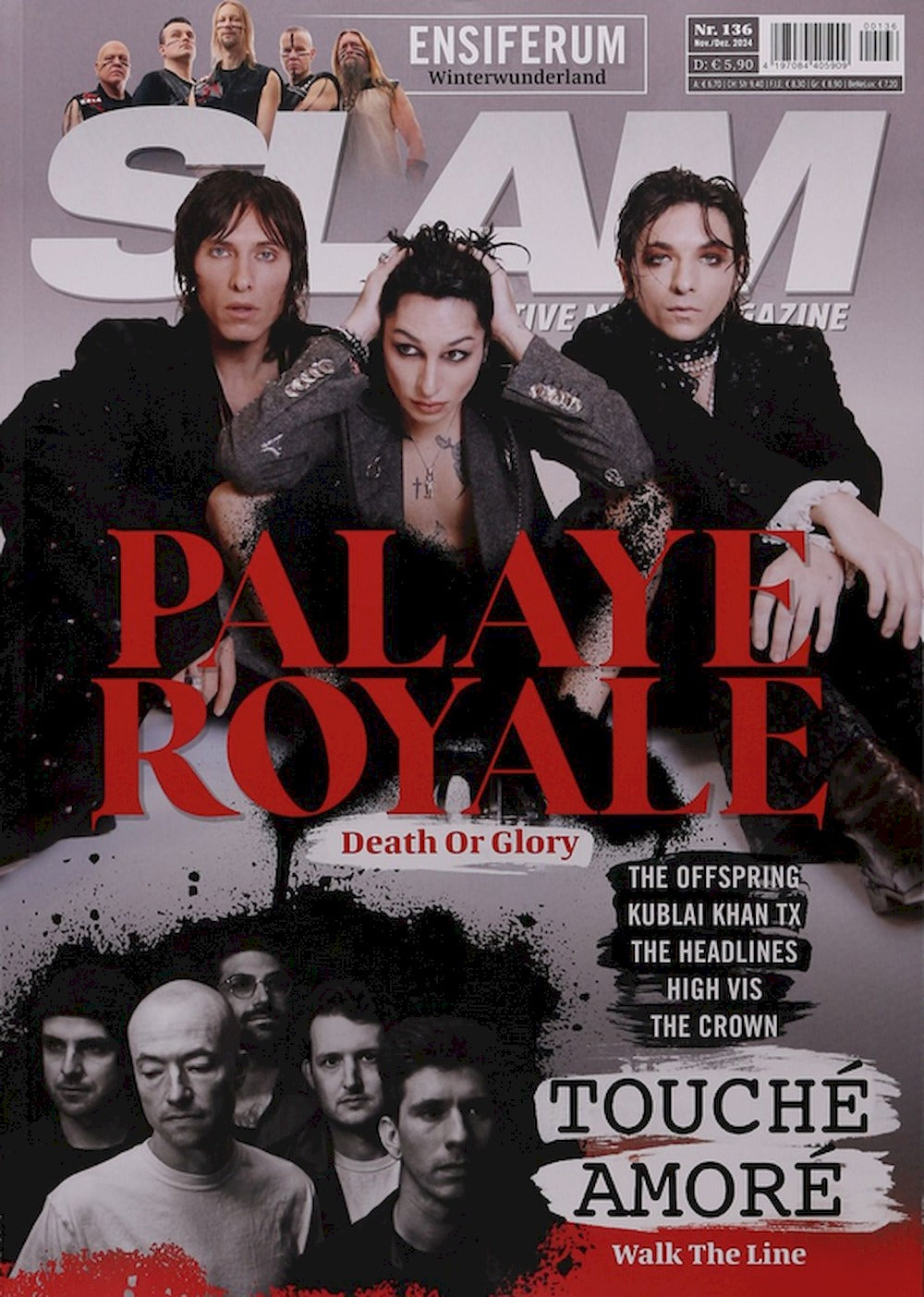 Slam Magazin Österreich 2024-11+12 Palaye Royale Ensiferum Touche Amoure The Offspring #136
