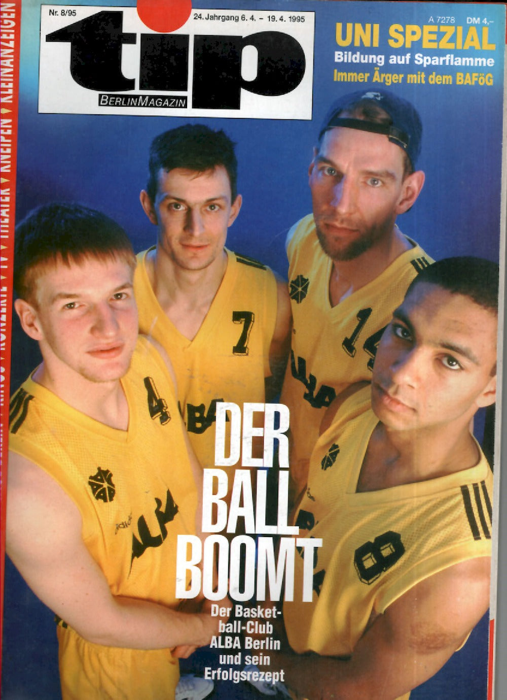 Tip Berlin Magazin Deutschland 1995-08 Alba Berlin Alibegovic Rödl Okulaja Behnke