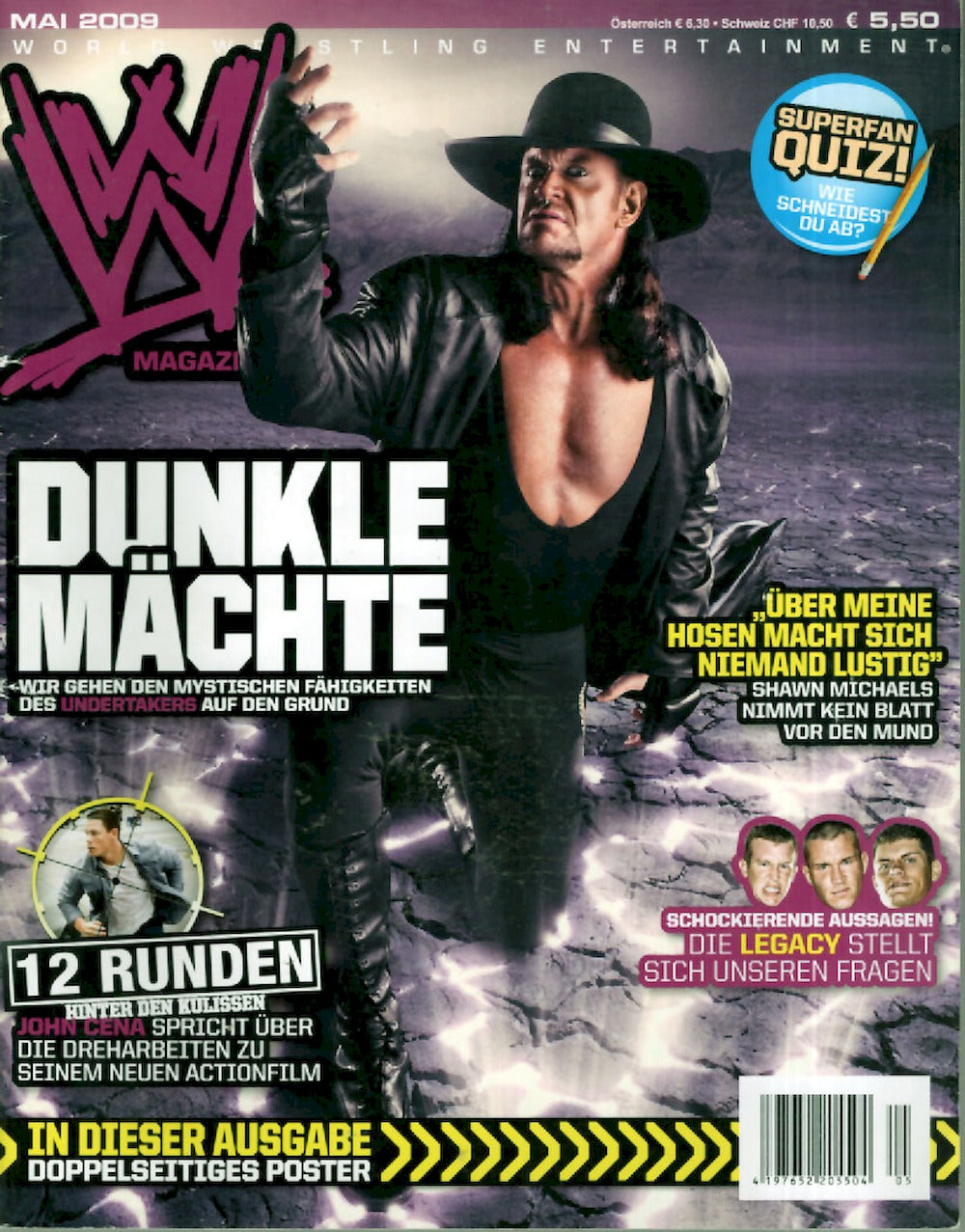 WWE Wrestling Magazin Deutschland 2009-05 Shawn Michaels Undertaker John Cena