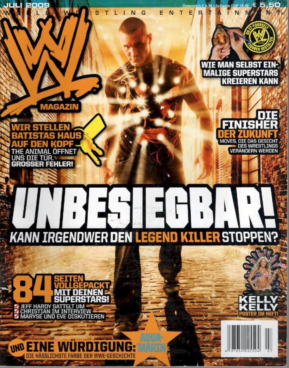 WWE Wrestling Magazin Deutschland 2009-07 Randy Orton Batista Jeff Hardy Maryse Eve