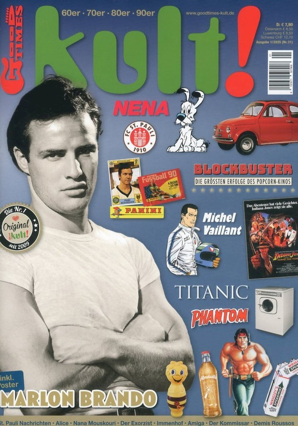 Kult Magazin Deutschland 2025-01 Marlon Brando Nena Michel Vaillant
