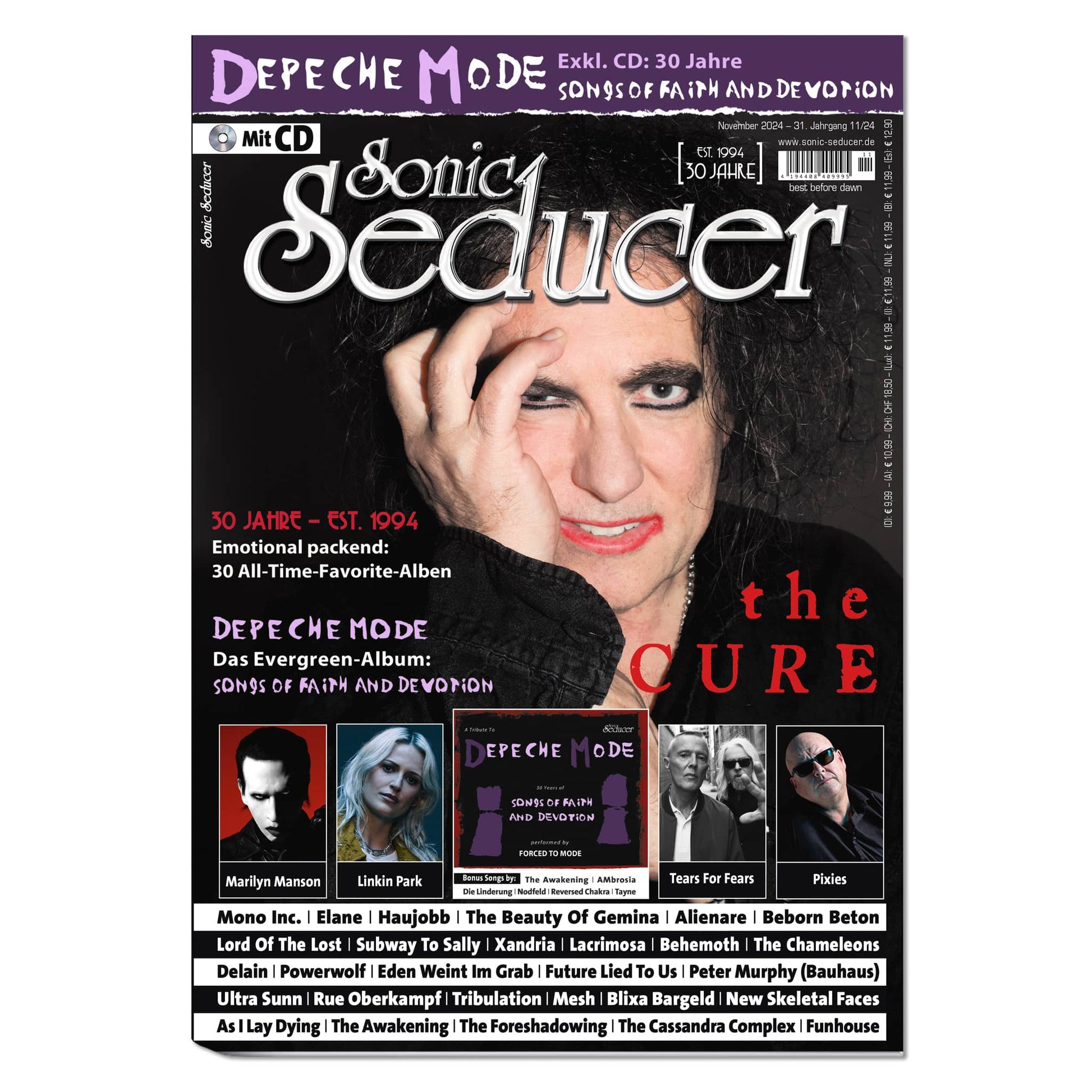 Sonic Seducer Magazin Deutschland 2024-11 The Cure Depeche Mode Marilyn Manson Linkin Park