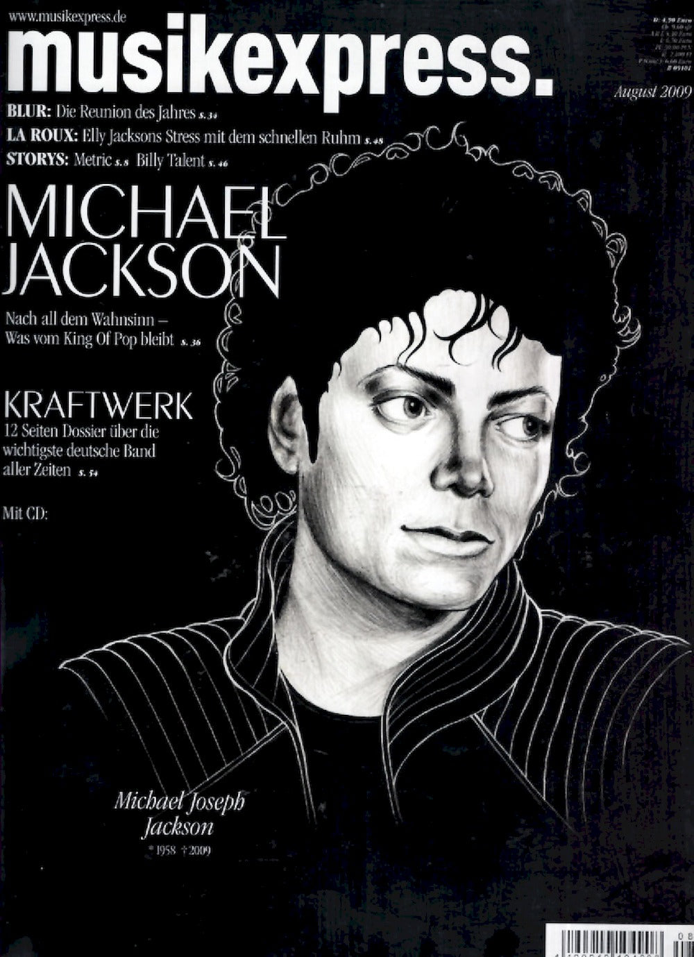 Musikexpress Magazin Deutschland 2009-08 Michael Jackson Kraftwerk Blur