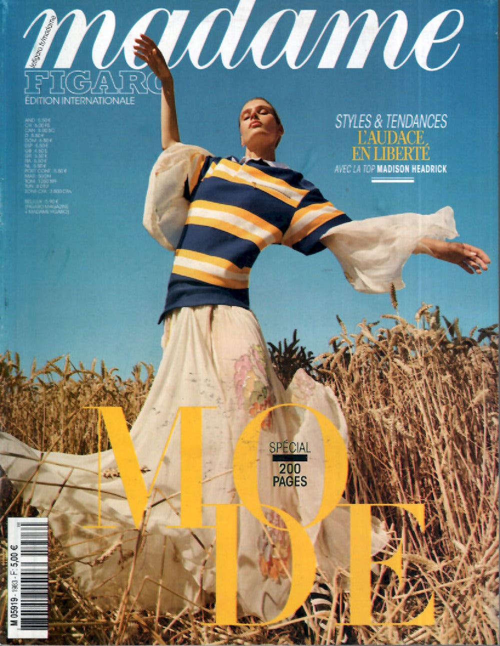Madame Figaro Magazin Frankreich 2022 #1983 Madison Headrick