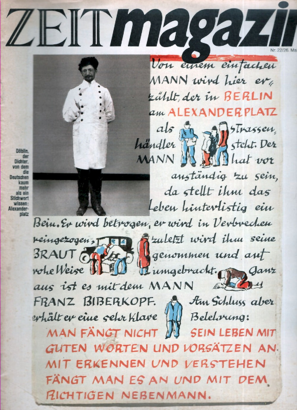 Zeit Magazin Deutschland 1978-22 Alfred Döblin Christian Danner