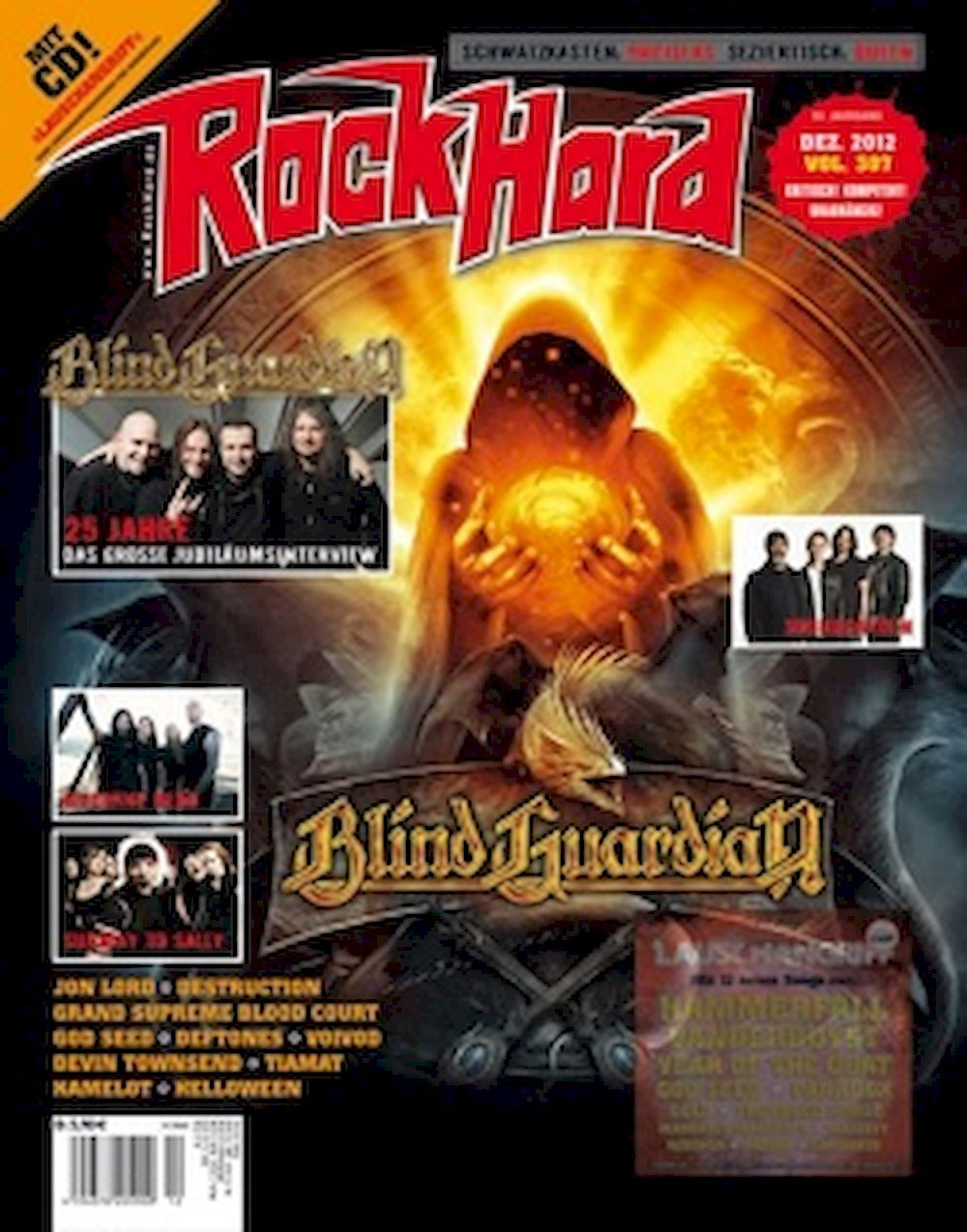 Rock Hard Magazin Deutschland 2012-12 Blind Guardian Helloween Kamelot Grand Supreme Blood Court #307