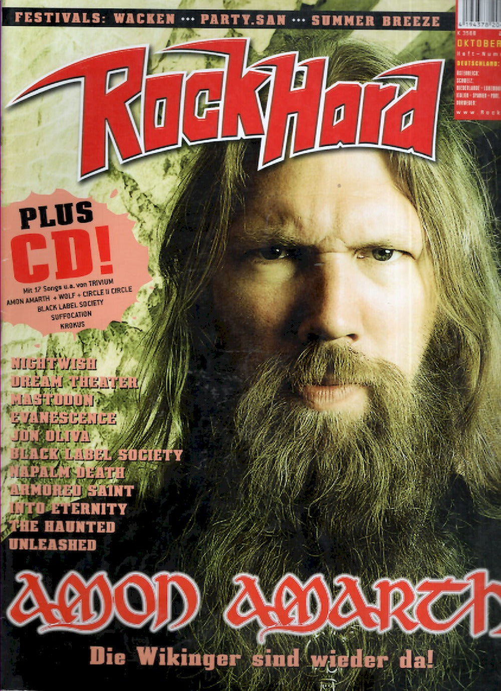 Rock Hard Magazin Deutschland 2006-10 Amon Amarth Nightwish Dream Theater Mastodon