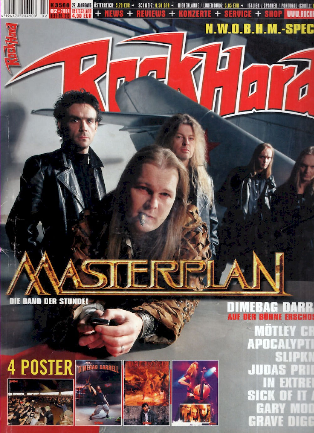 Rock Hard Magazin Deutschland 2004-02 Dimebag Darrell Mötley Crüe Apocalyptica
