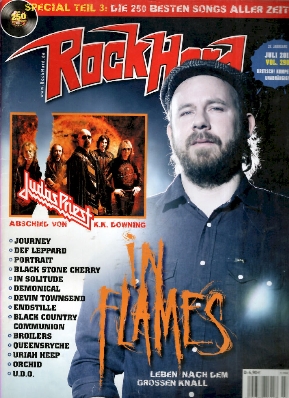 Rock Hard Magazin Deutschland 2011-07 In Flames Judas Priest Journey Def Leppard Portrait #290