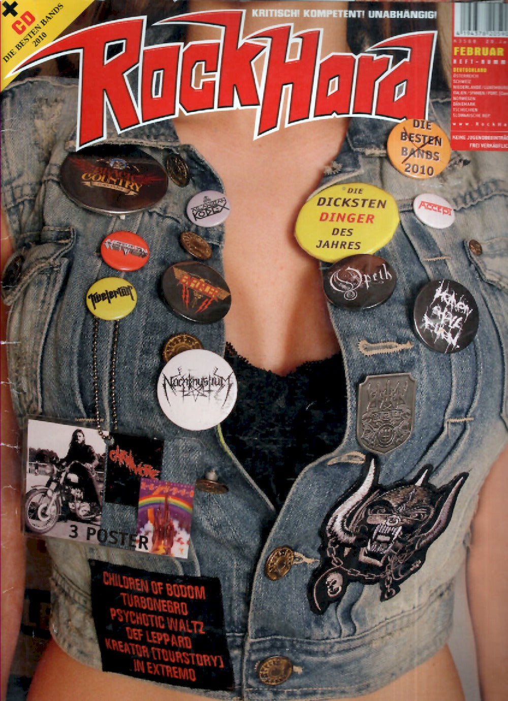 Rock Hard Magazin Deutschland 2011-02 Children Of Bodom Turbonegro Def Leppard #285