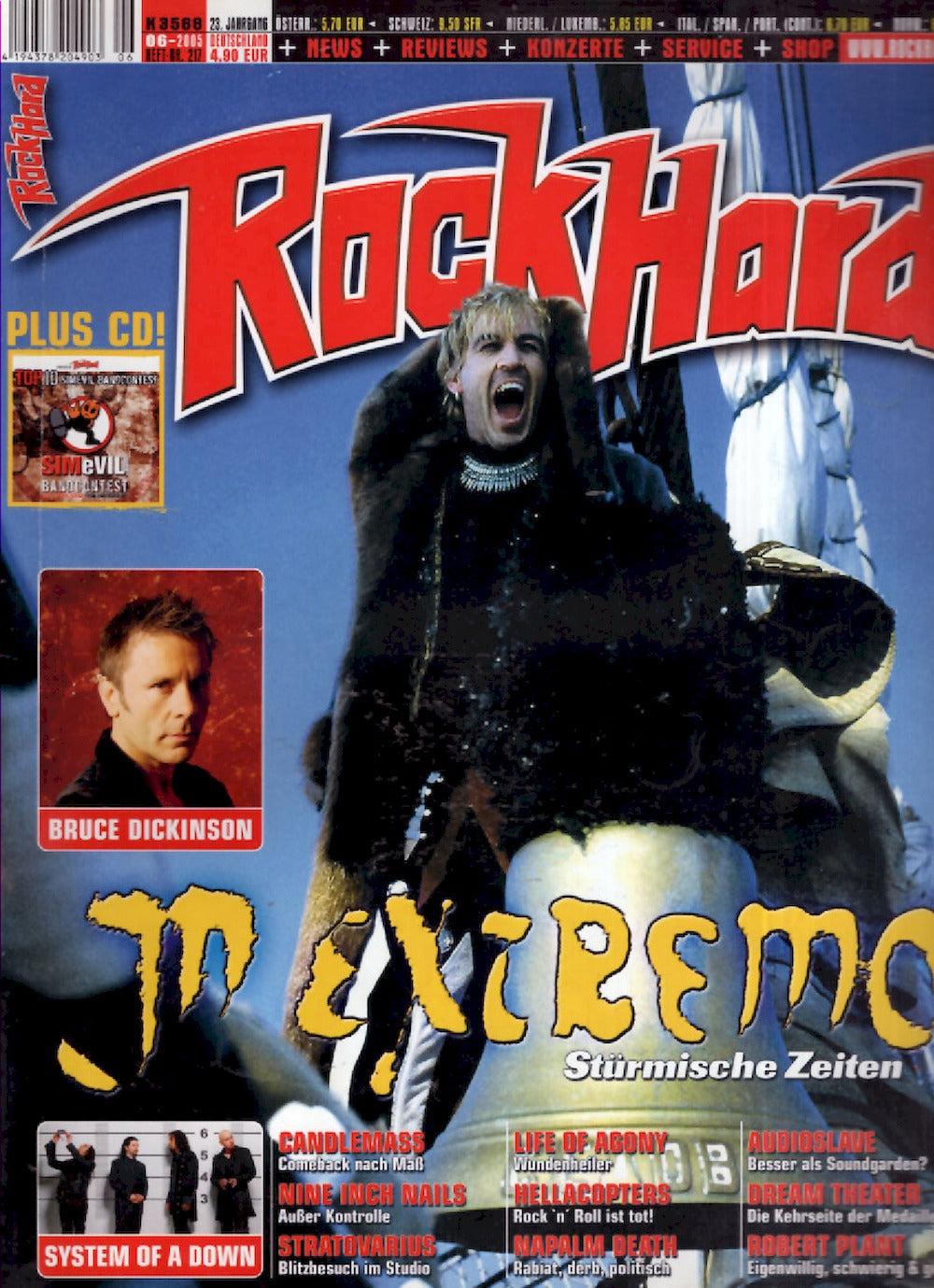 Rock Hard Magazin Deutschland 2005-06 In Extremo Bruce Dickinson System Of A Down #217
