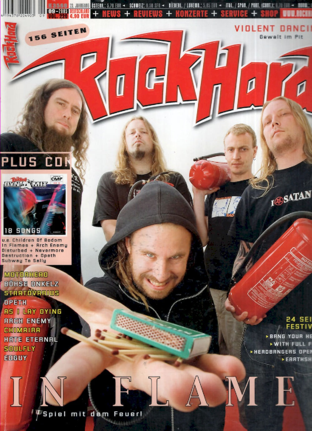 Rock Hard Magazin Deutschland 2005-09 In Flames Motörhead Böhse Onkelz Opeth #220