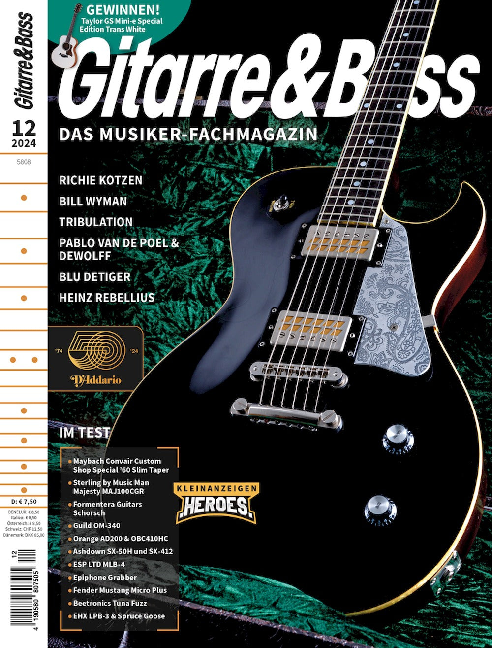 Gitarre & Bass Magazin Deutschland 2024-12 Richie Kotzen Bill Wyman J.J. Cale Pablo Van De Poel DeWol