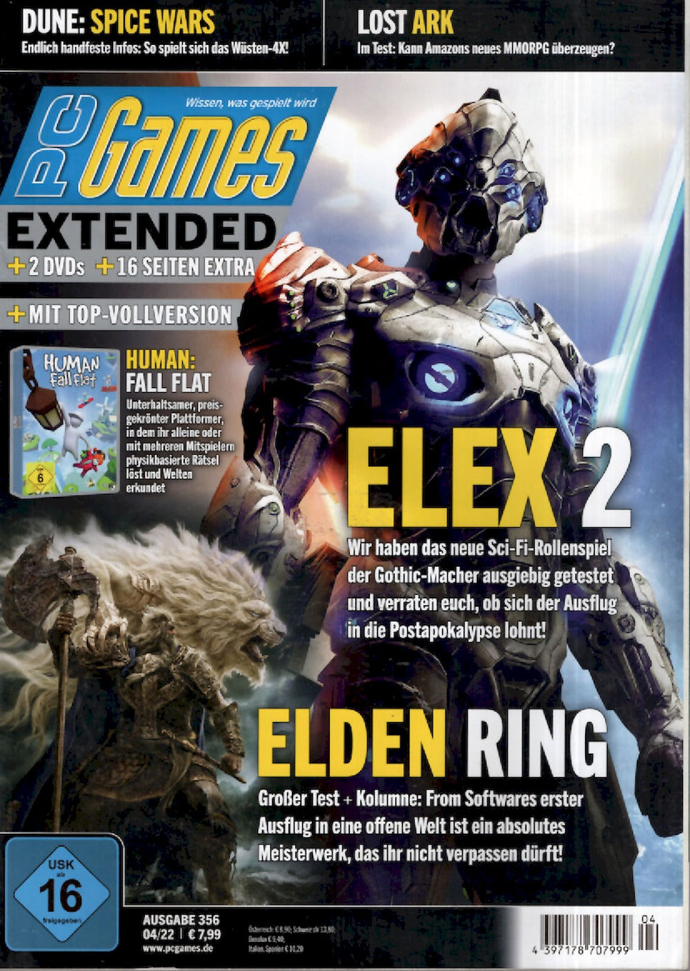 PC Games Extended Magazin Deutschland 2022-04 Elex 2 Elden Ring Human Fall Flat #356