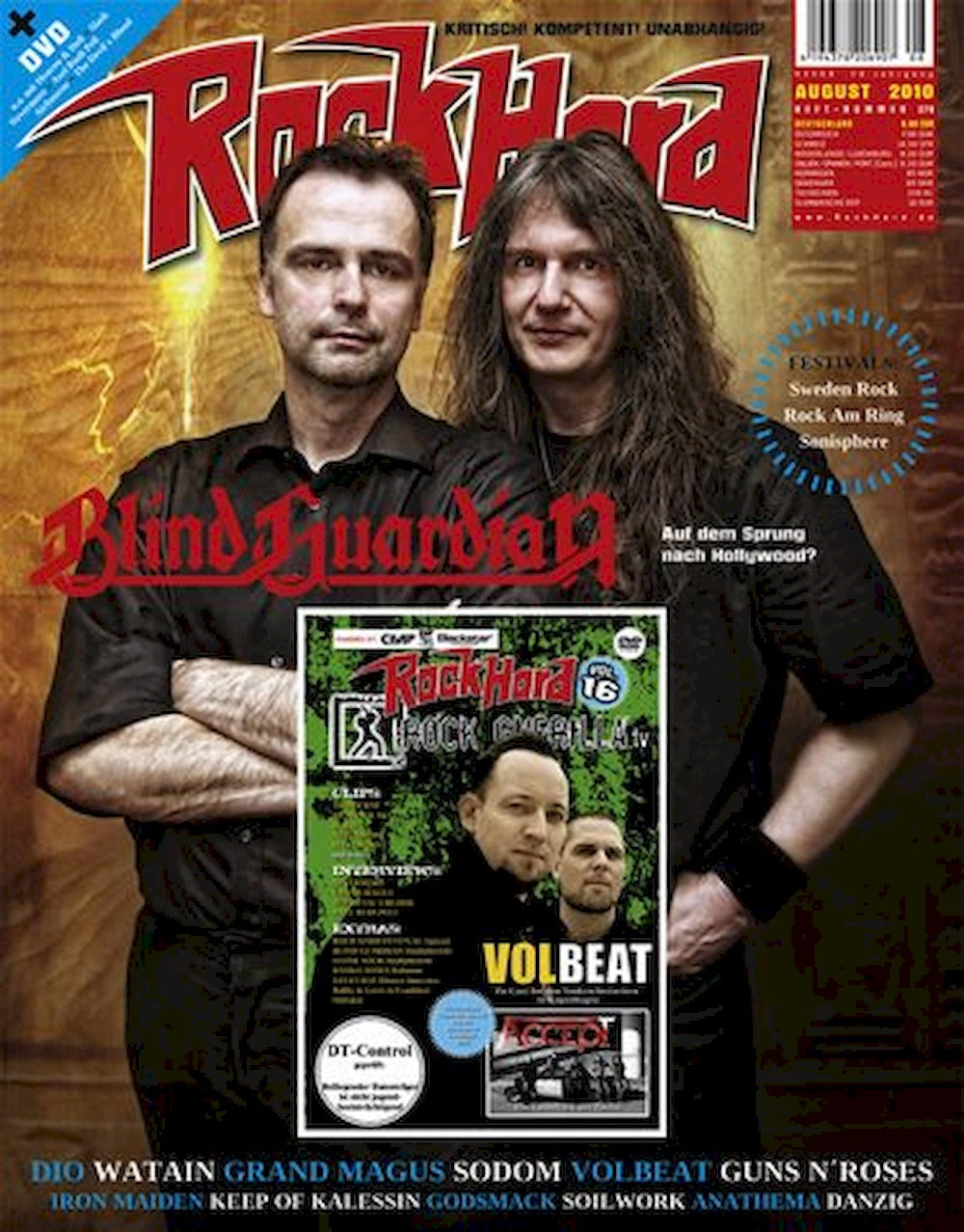 Rock Hard Magazin Deutschland 2010-08 Blind Guardian Dio Watain Grand Magus #279