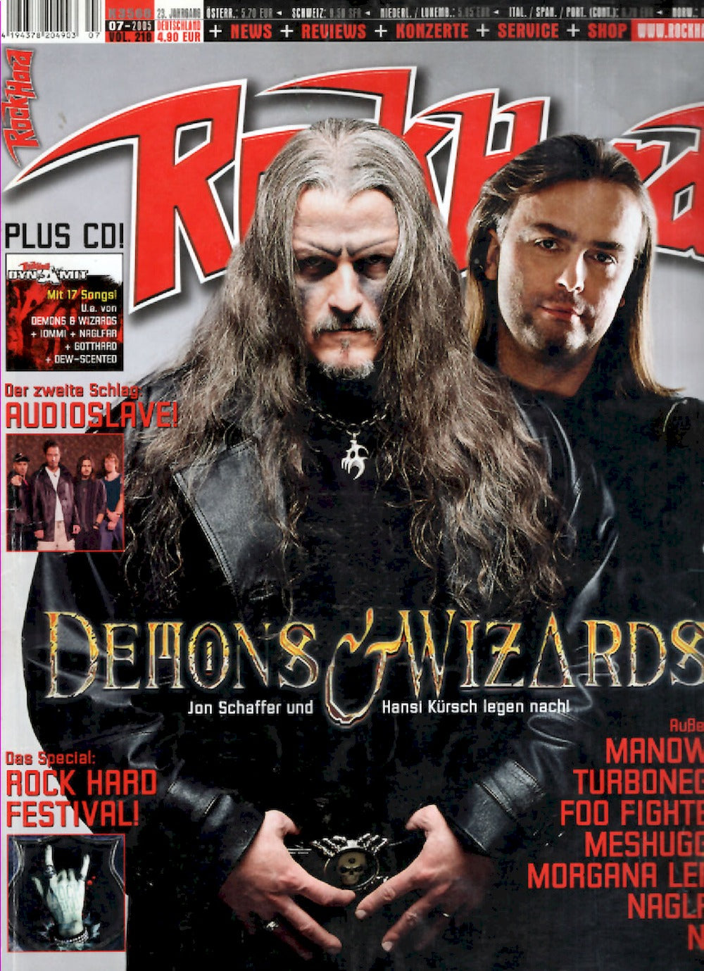 Rock Hard Magazin Deutschland 2005-07 Demons Wizards Audioslave