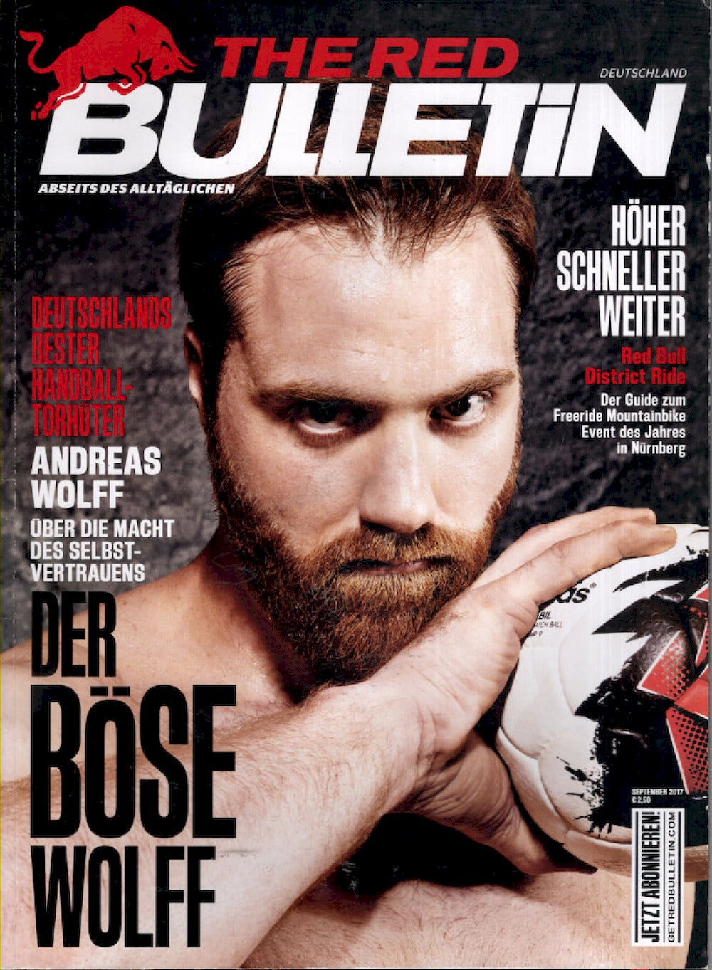 The Red Bulletin Magazin Deutschland 2017-09 Andreas Wolf Ryan Reynolds Noomi Rapace
