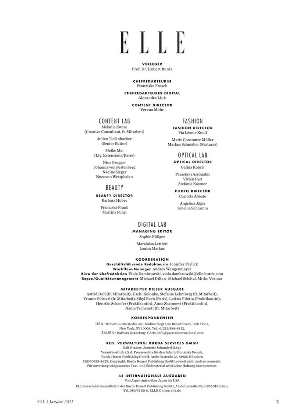 Elle Magazin Deutschland 2025-01 Lise Olsen Vlaming