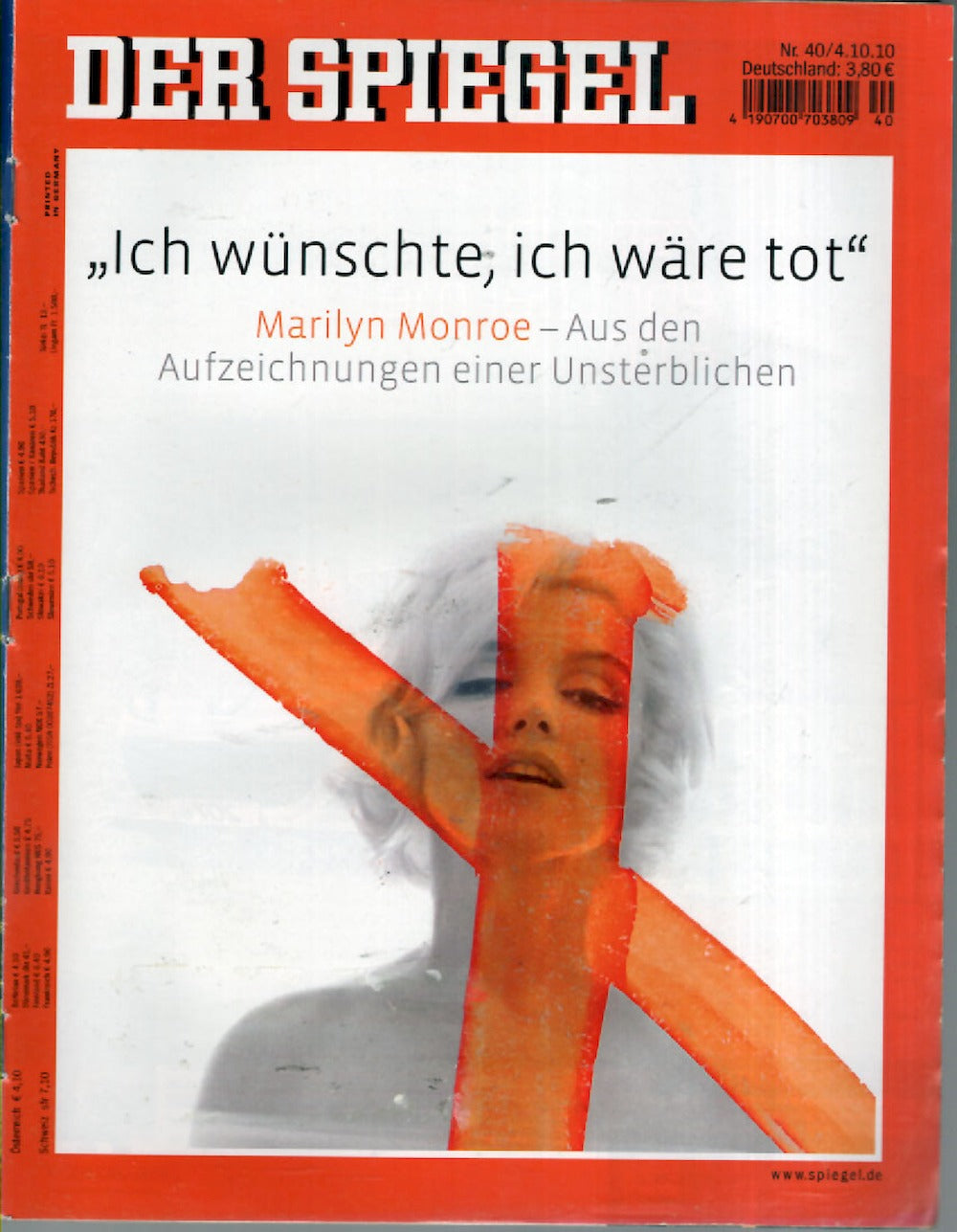 Der Spiegel Magazin Deutschland 2010-40 Marilyn Monroe