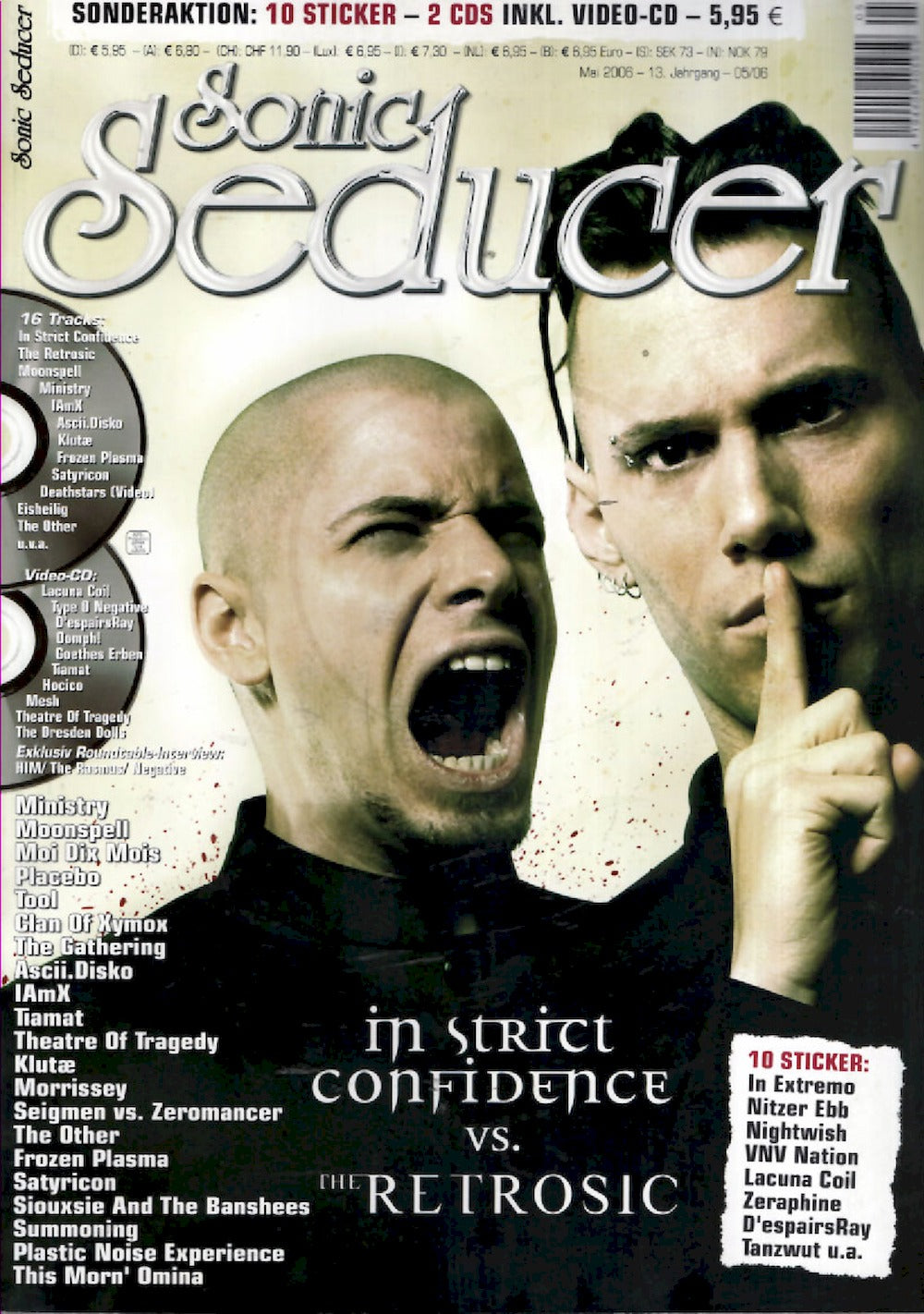 Sonic Seducer Magazin Deutschland 2006-05 In Strict Confidence Retrosic Ministry Moonspell