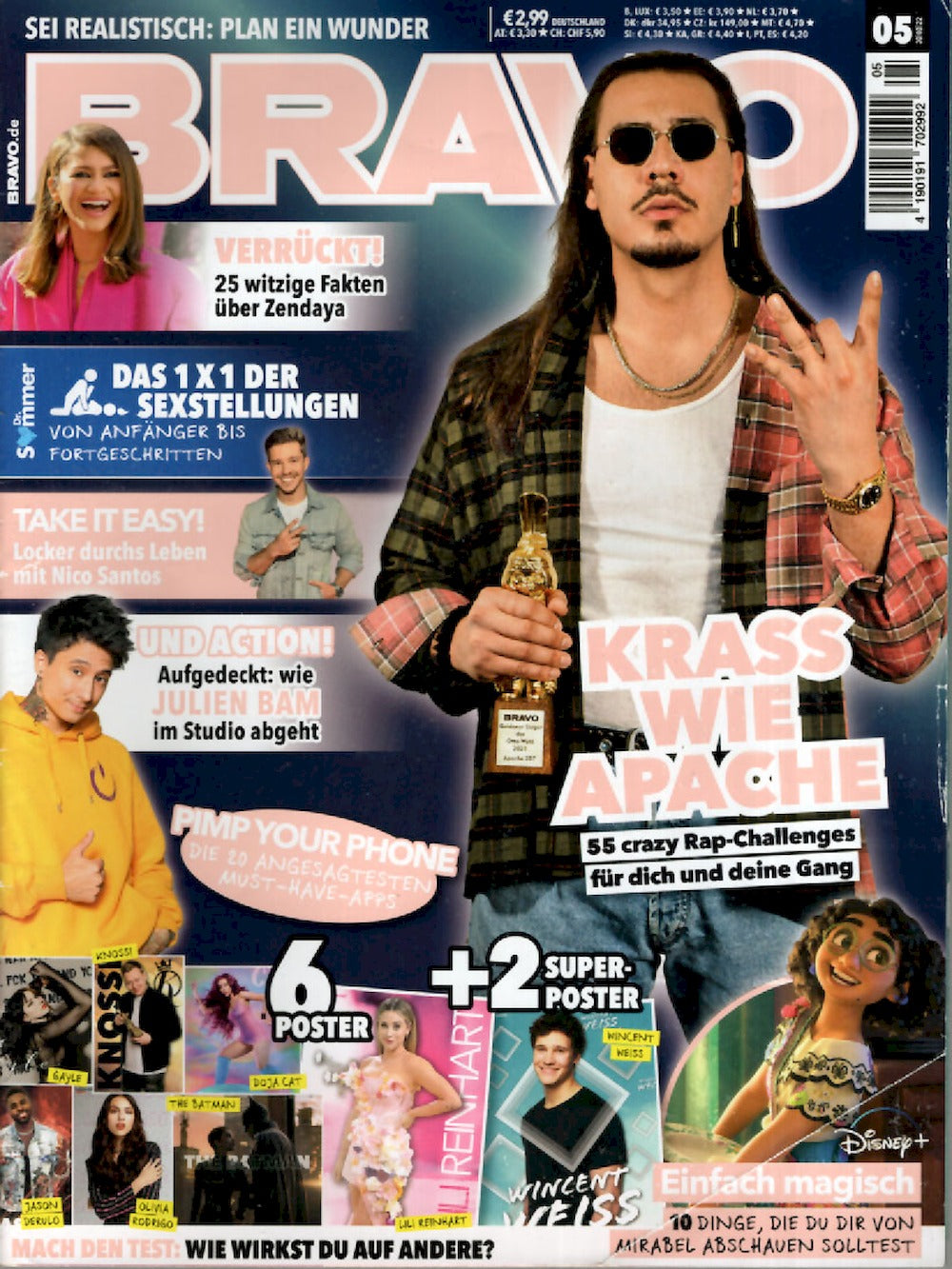 Bravo Magazin Deutschland 2022-05 Lili Reinhart Wincent Weiss Doja Cat Olivia Rodrigo + Poster