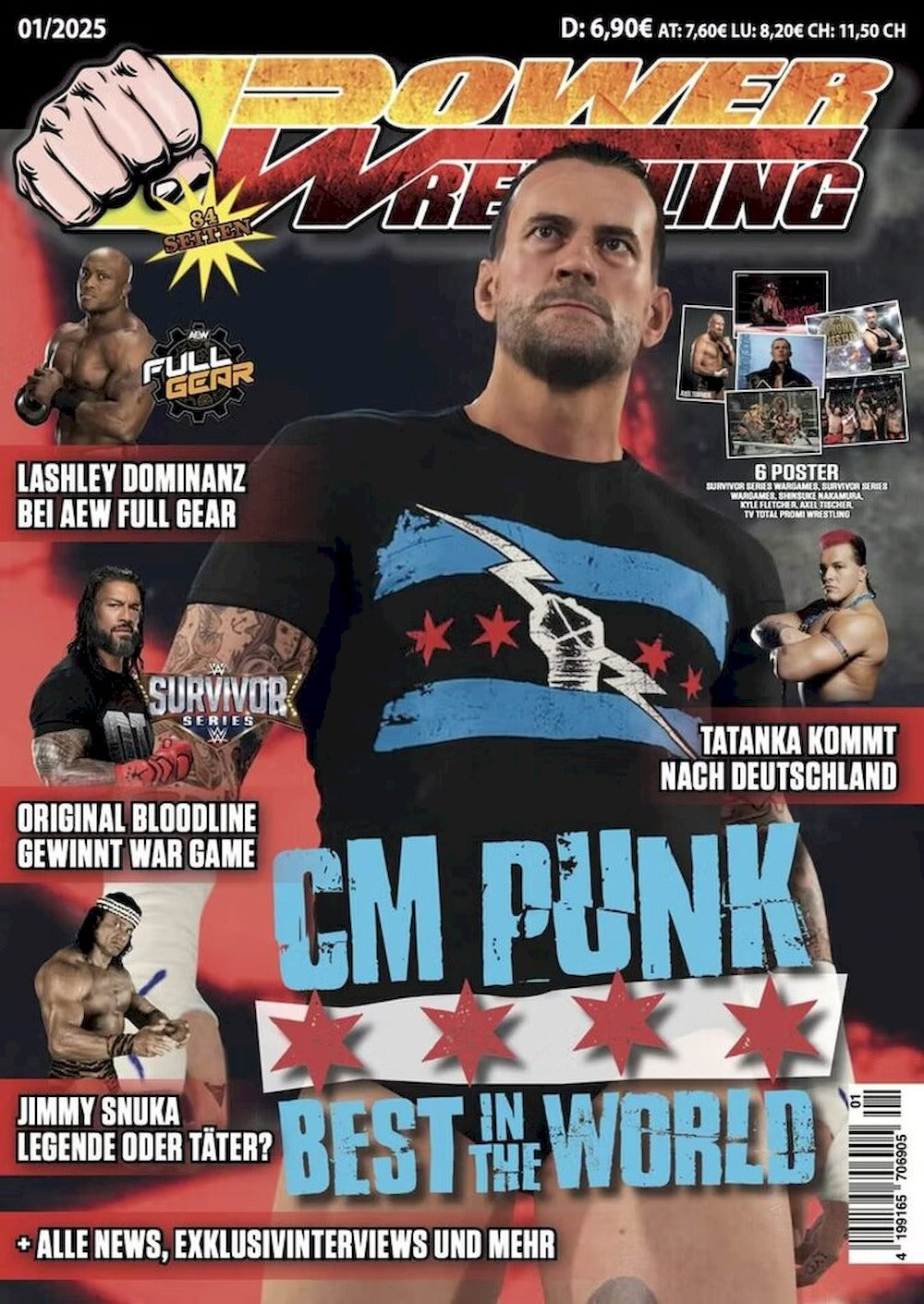 Power Wrestling Magazin Deutschland 2025-01 CM Punk Lashley Tatanka Jimmy Snuka