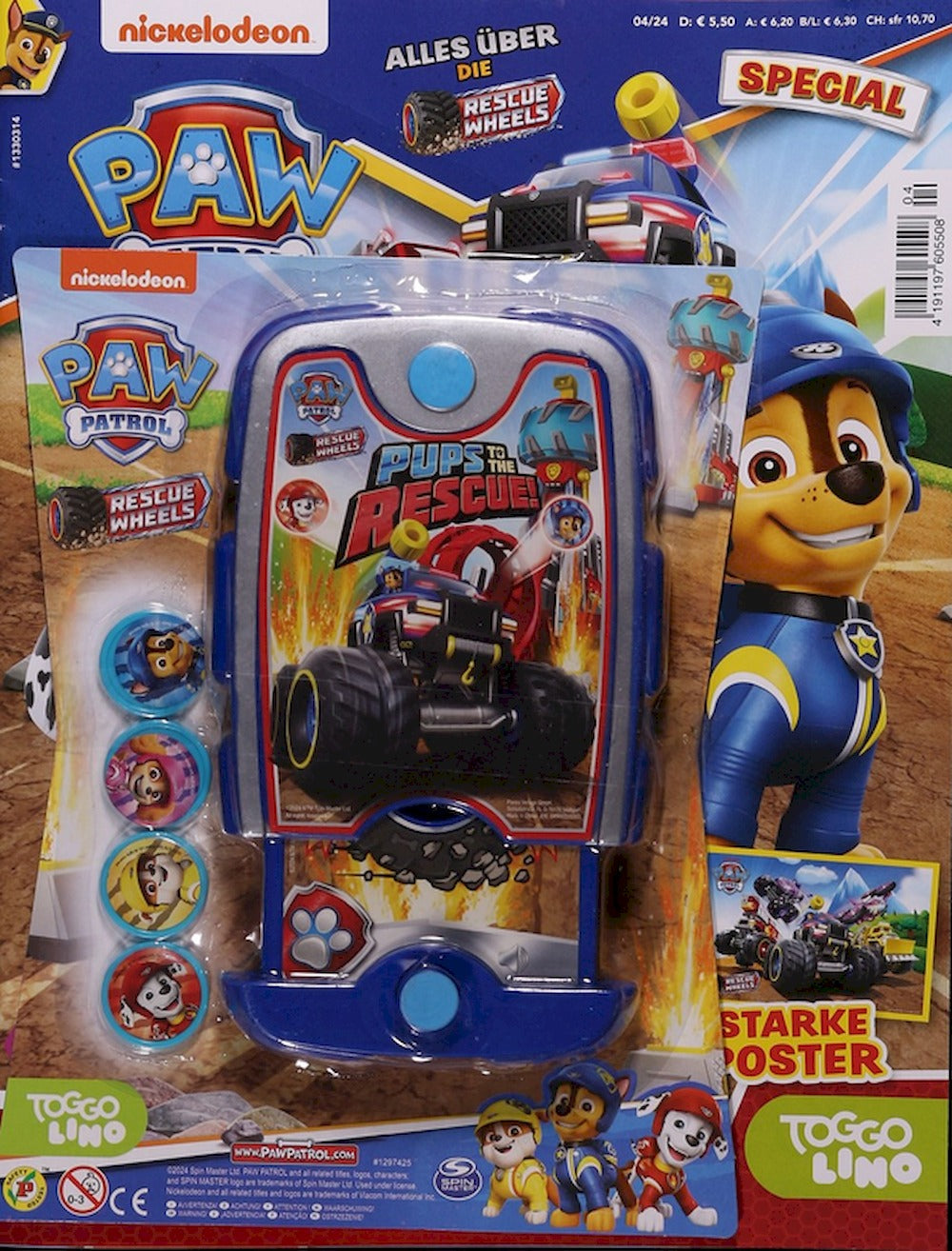 Paw Patrol Spezial Magazin Deutschland 2024-04 + Gimmick