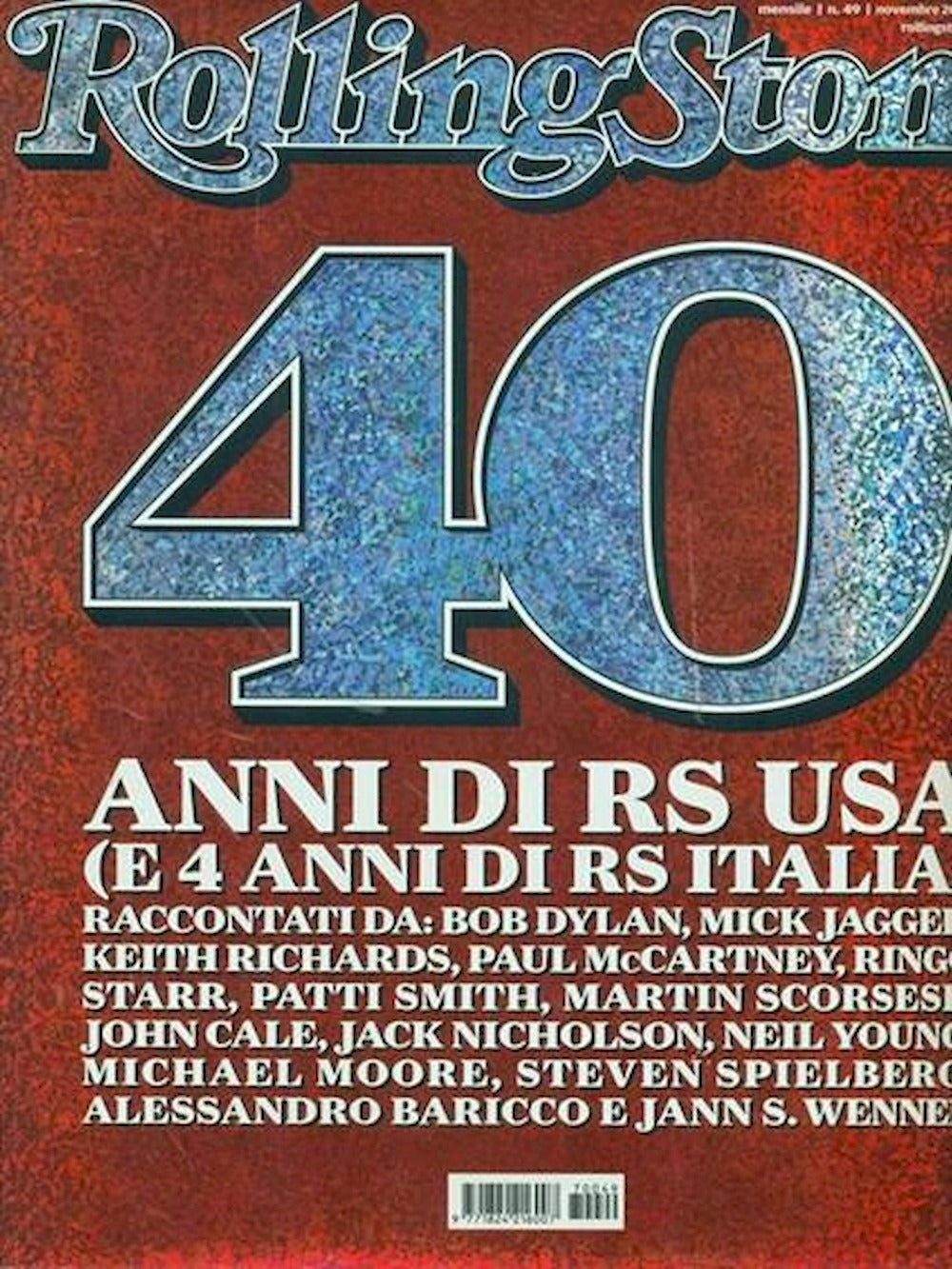 Rolling Stone Magazin Italien 2007 #49 40 Years Bob Fylan Mick Jagger Keith Richards The Rolling Stones
